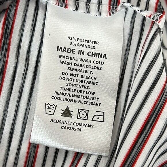 FJ Foot Joy Polo Shirt Mens Large Striped Embroidered Logo Stretch Golf Casual - Picture 7 of 11